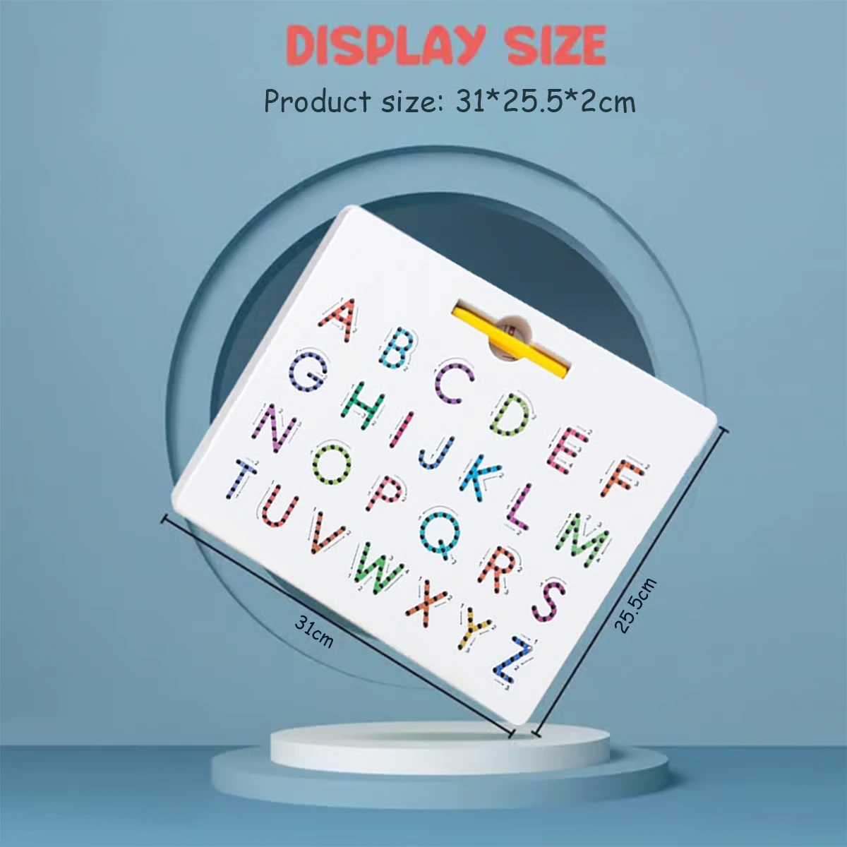 Magnetic Letter Tracing Board – Double-Sided ABC and 123 Sensory Toy