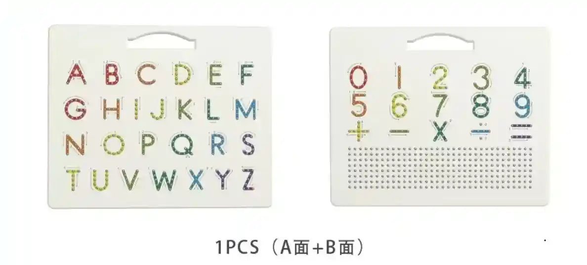 Magnetic Letter Tracing Board – Double-Sided ABC and 123 Sensory Toy