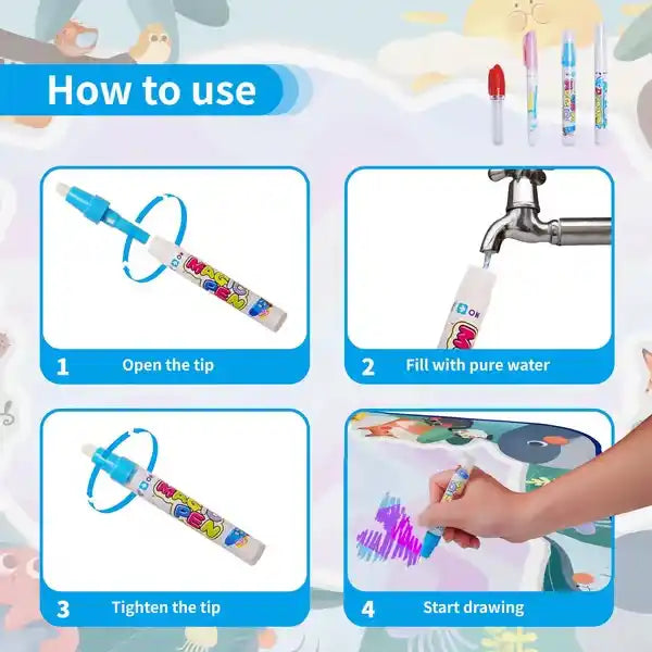 Water Doodle Mat ,Aqua Painting Drawing Mat ( Extra Large Size)