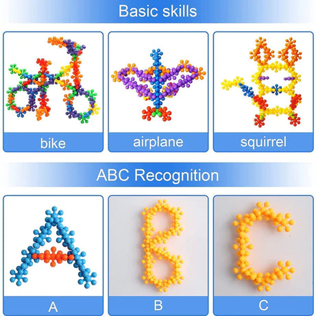 3D Multicolour Modern Building Blocks