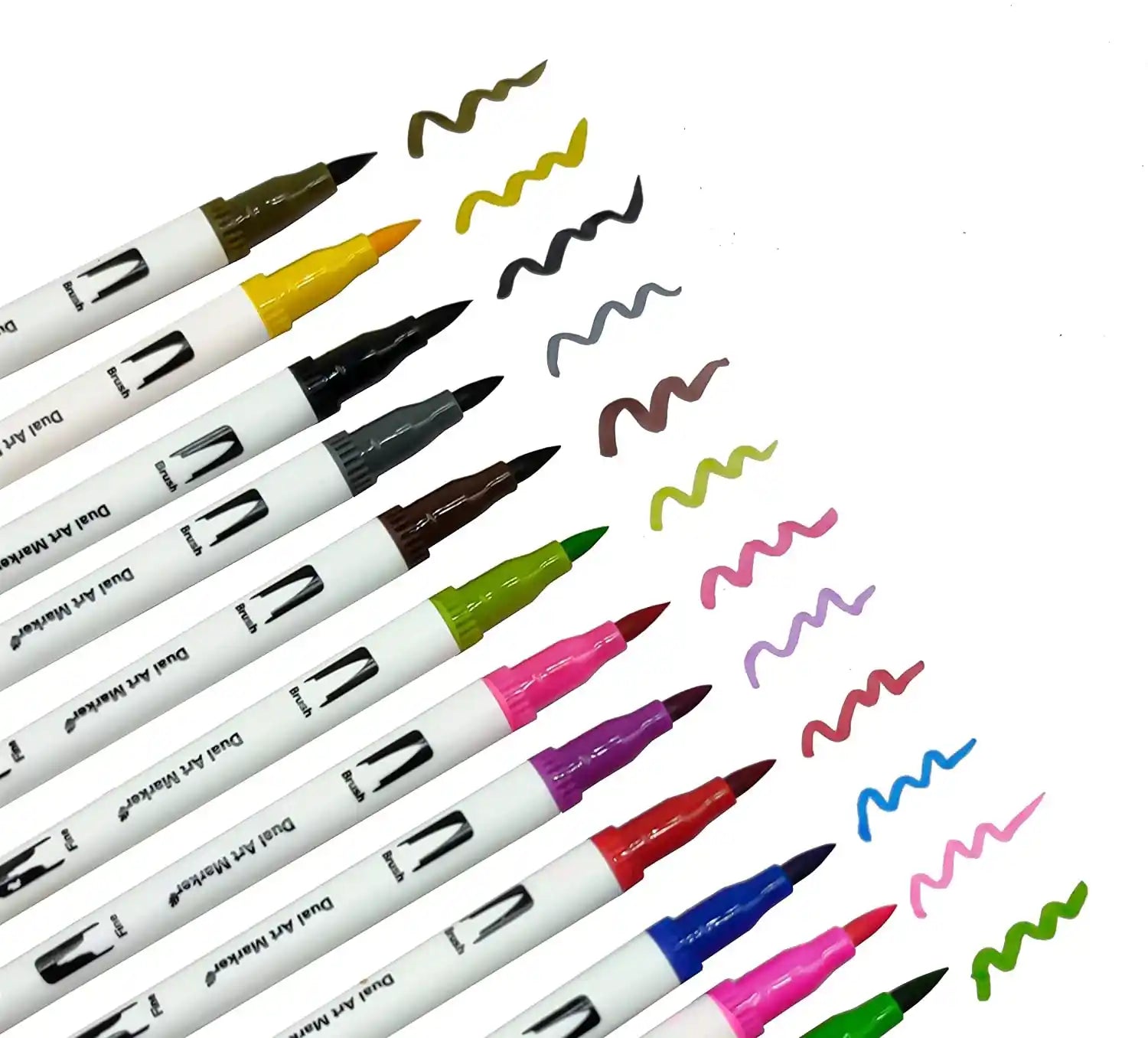 Dual Tip Brush Pens