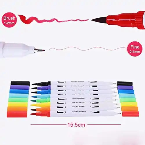 Dual Tip Brush Pens