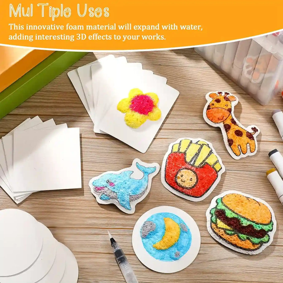 Creative Sponge Painting Art Set for Kids – DIY Bubble Effect Craft Kit