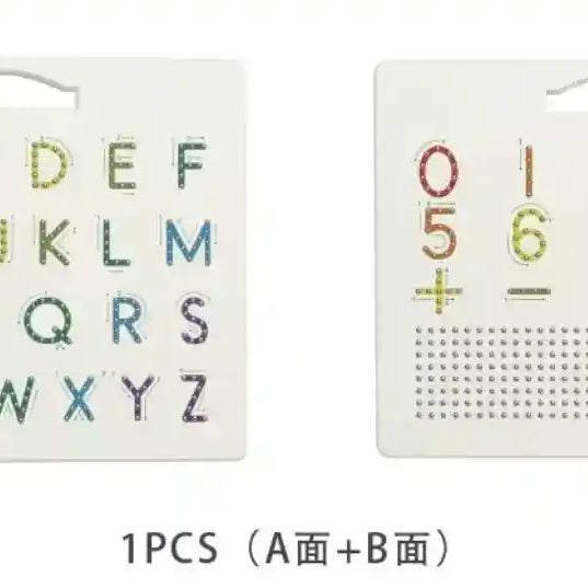 Magnetic Letter Tracing Board – Double-Sided  ABC and 123 Sensory Toy