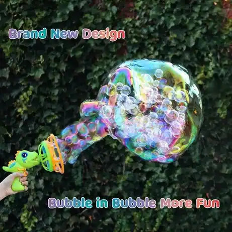 🦖Dinosaur Bubble Machine with Bubble Solution - Rechargeable - (Usb Charger with 3 x batteries)