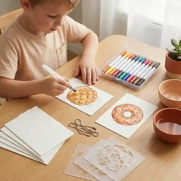 Creative Sponge Painting Art Set for Kids – DIY Bubble Effect Craft Kit