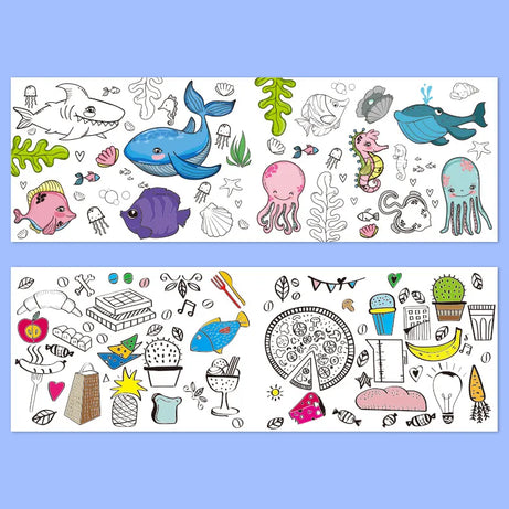 Children's Coloring Drawing Roll Sticker