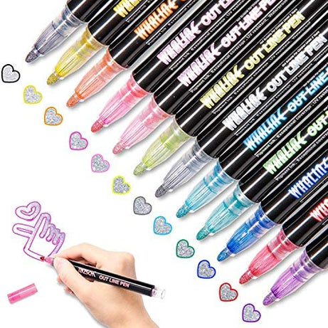 Color Double Highlighter Outline Pen Marker