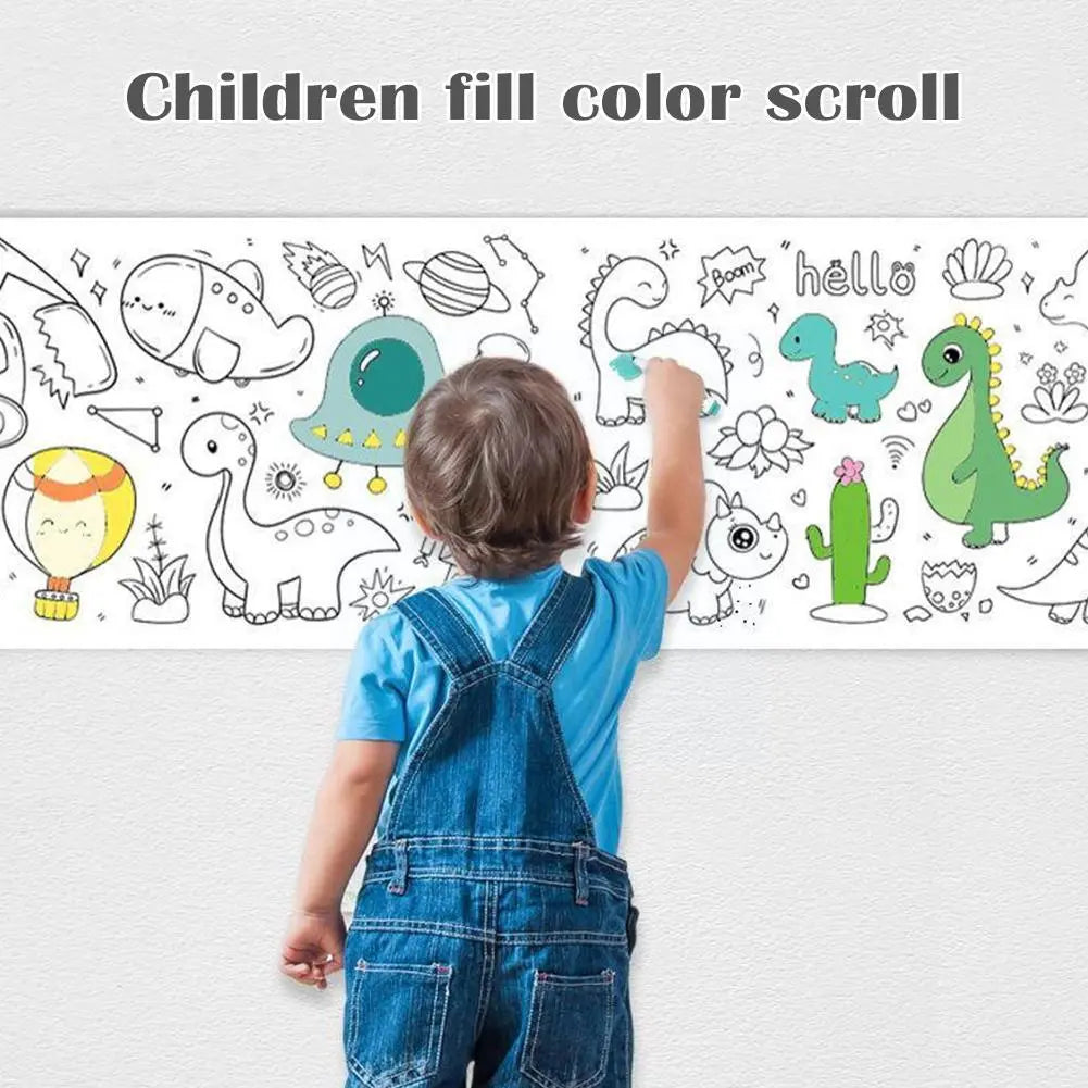 Children's Coloring Drawing Roll Sticker