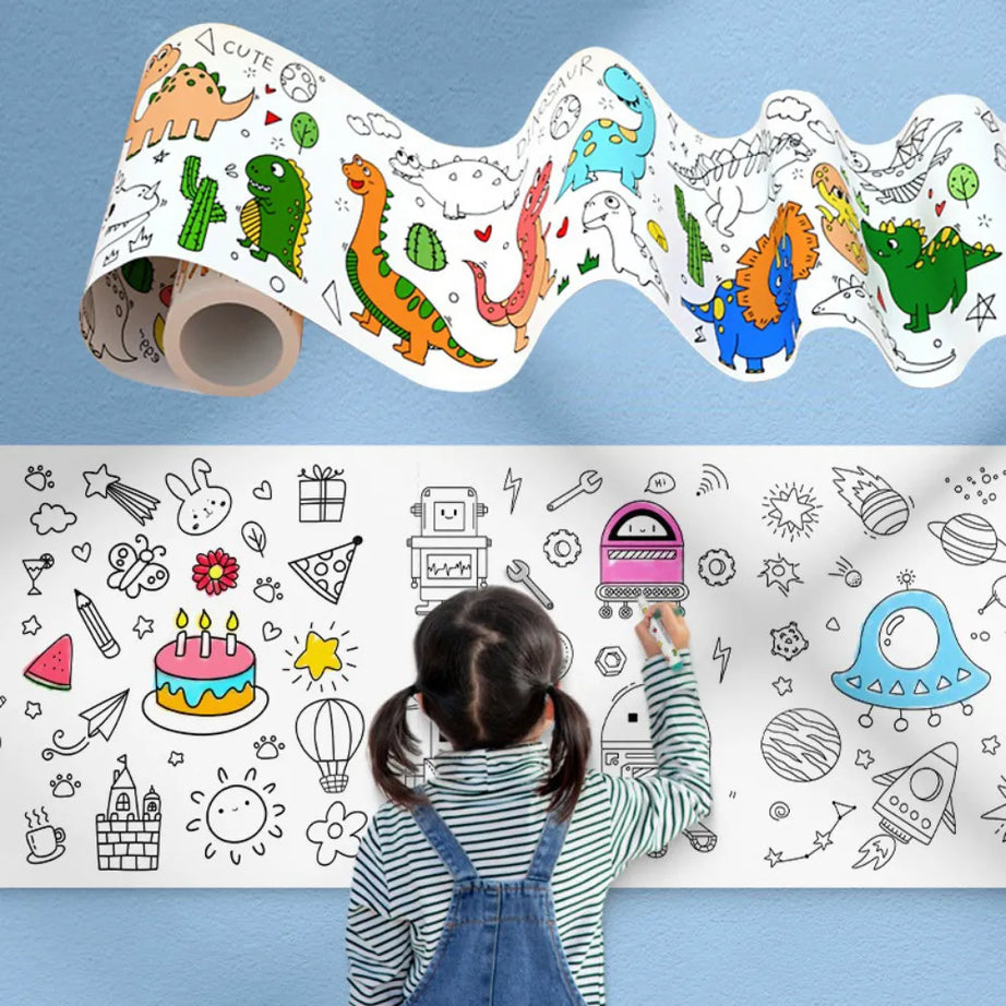 Children's Coloring Drawing Roll Sticker