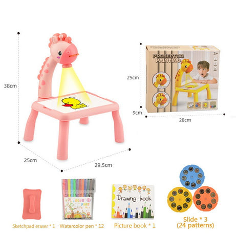 CHILDREN LED PROJECTOR ART DRAWING TABLE